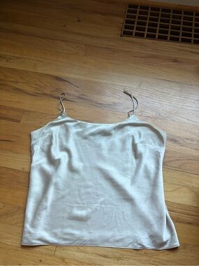 Express Silk-Feel Cream Cami Tank Top - Women size Large
